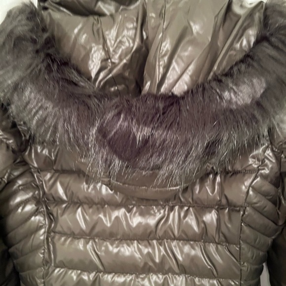 Kenneth Cole Military Green Hooded Zip Up Jacket with Faux Fur Lined Hood Sz M - Picture 5 of 15